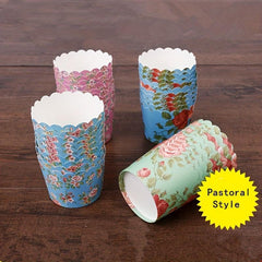 50pcs Disposable Flower Pattern Cupcake Liners 5cmx4 Baking Tools