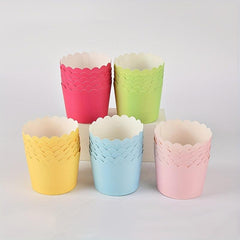 50pcs Disposable Flower Pattern Cupcake Liners 5cmx4 Baking Tools