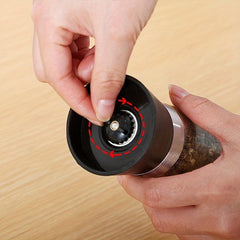 Glass Pepper & Sea Salt Grinder Manual Spice Mill