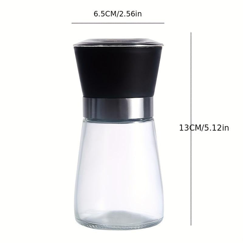 Glass Pepper & Sea Salt Grinder Manual Spice Mill