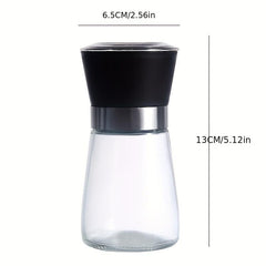 Glass Pepper & Sea Salt Grinder Manual Spice Mill