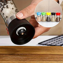 Glass Pepper & Sea Salt Grinder Manual Spice Mill
