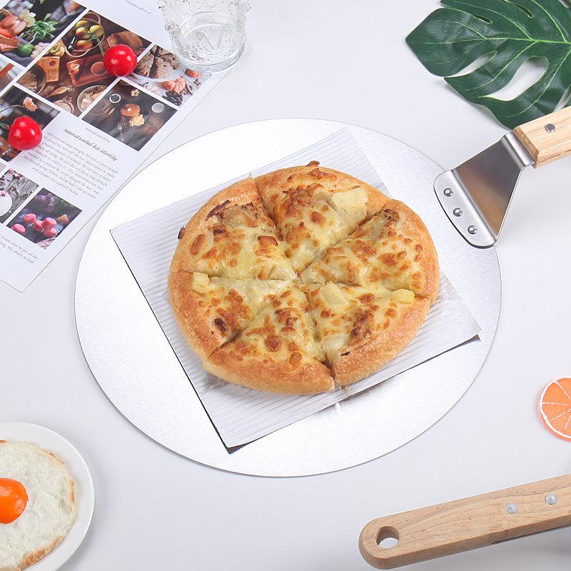 Stainless Steel Pizza Spatula with Wooden Handle - Pizza Scraper Paddle