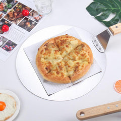 Stainless Steel Pizza Spatula with Wooden Handle - Pizza Scraper Paddle