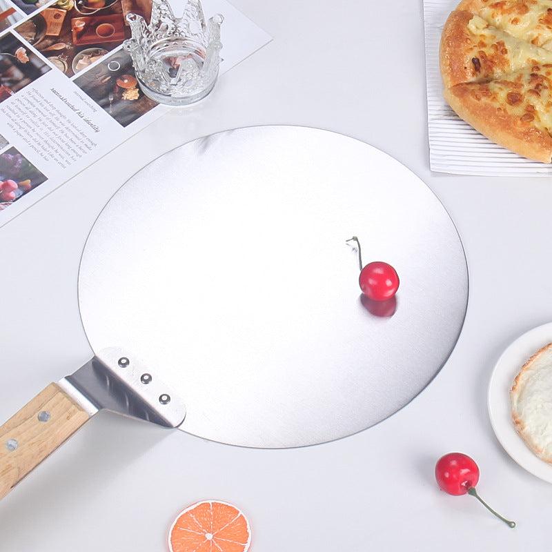 Stainless Steel Pizza Spatula with Wooden Handle - Pizza Scraper Paddle