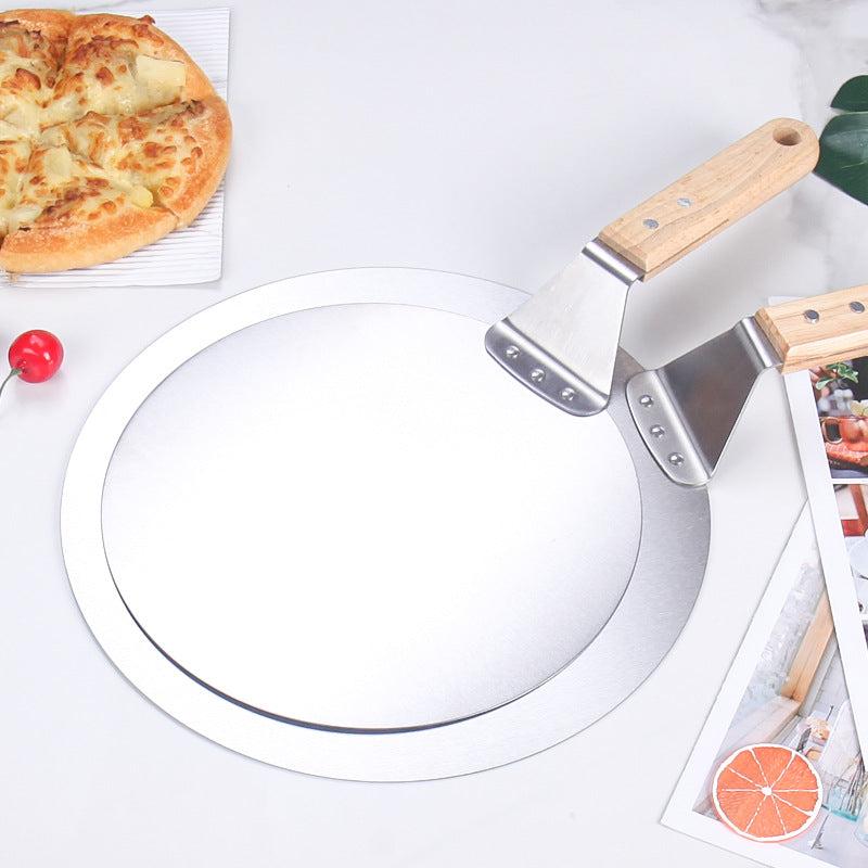 Stainless Steel Pizza Spatula with Wooden Handle - Pizza Scraper Paddle