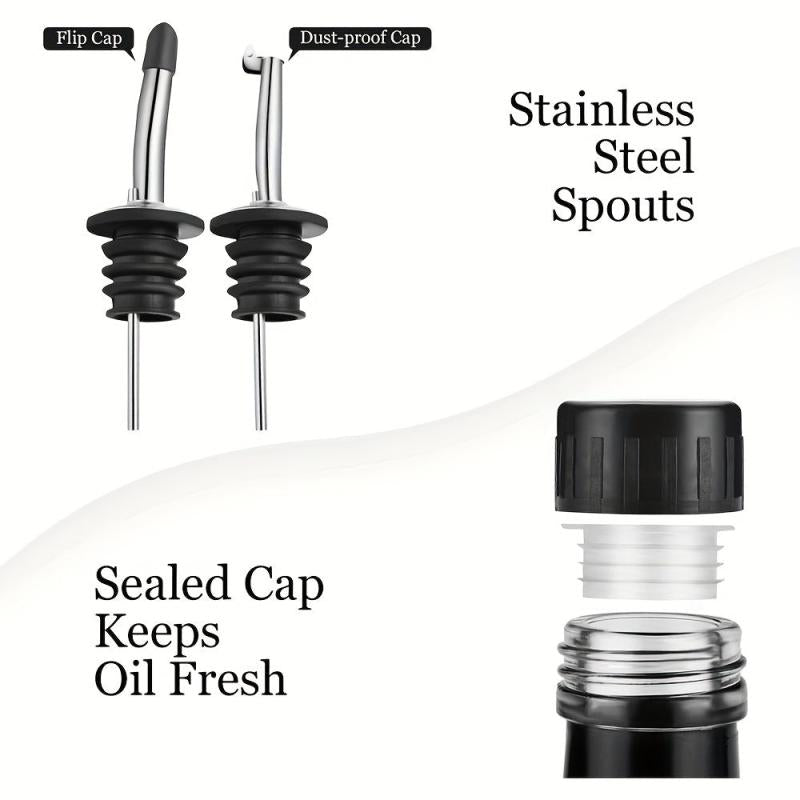 Stylish Vinegar Dispenser Set with Tweezers - Essential Kitchen Gadget
