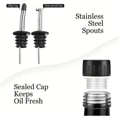 Stylish Vinegar Dispenser Set with Tweezers - Essential Kitchen Gadget