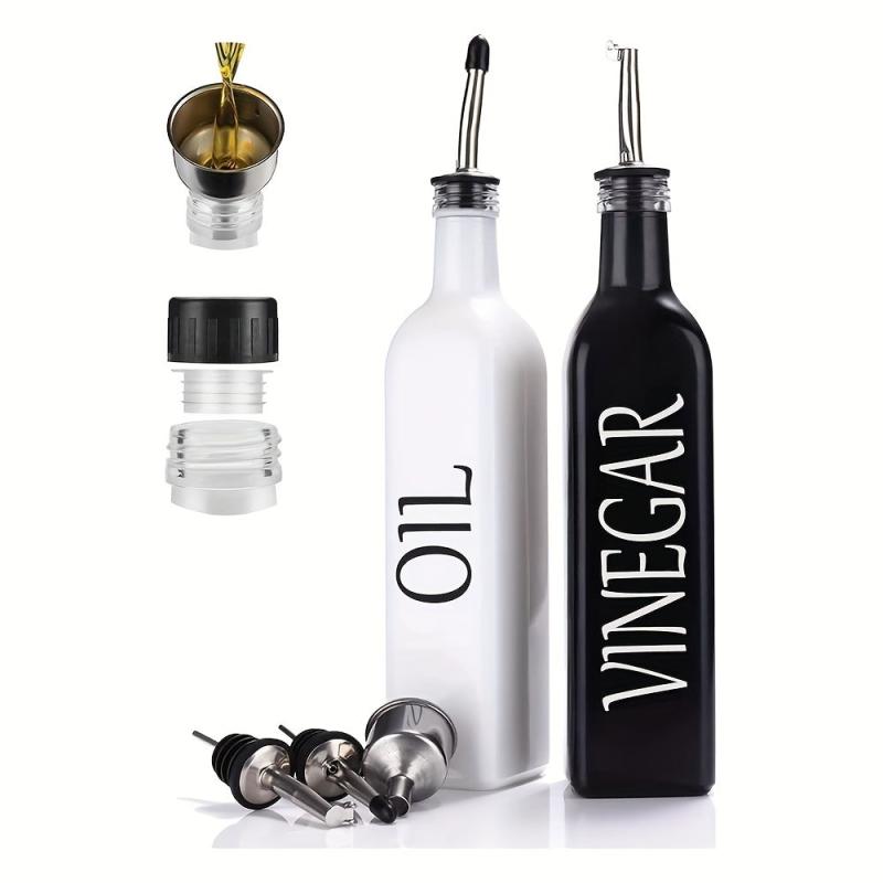 Stylish Vinegar Dispenser Set with Tweezers - Essential Kitchen Gadget