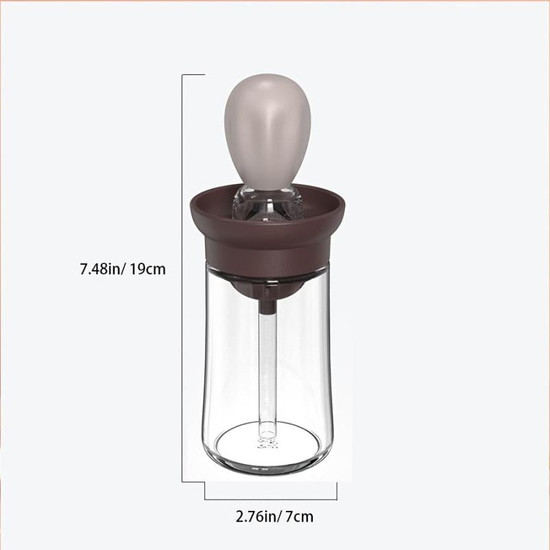 Silicone Dispenser Bottle with Brush for Cooking BBQ Pancake