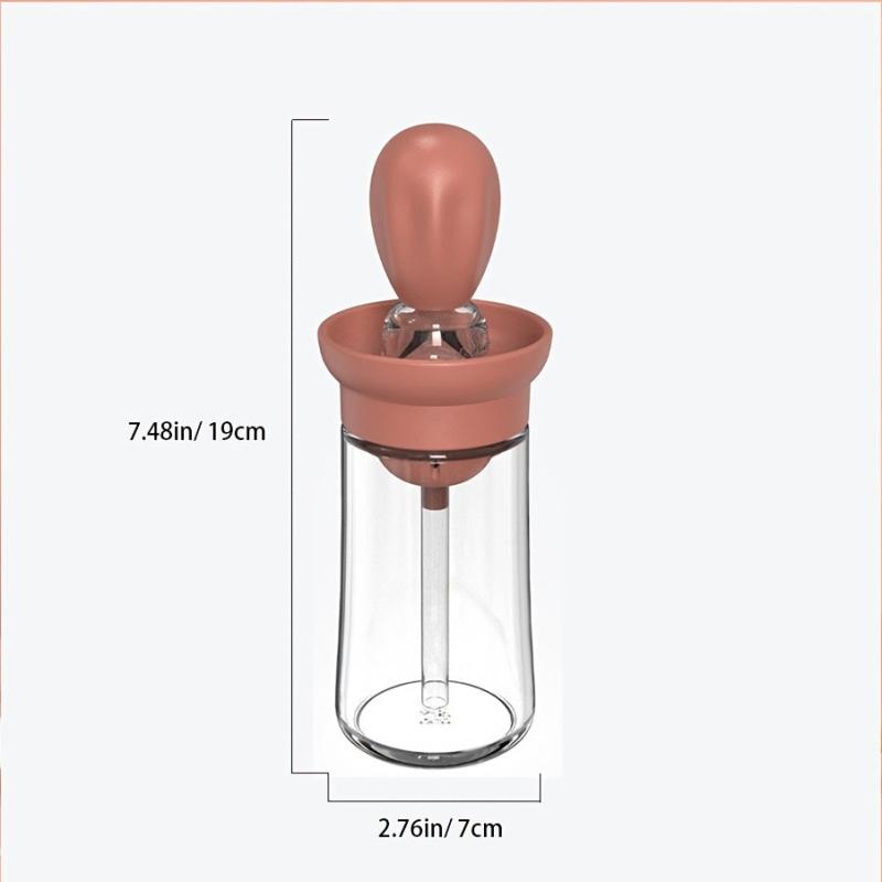 Silicone Dispenser Bottle with Brush for Cooking BBQ Pancake