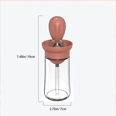 Silicone Dispenser Bottle with Brush for Cooking BBQ Pancake
