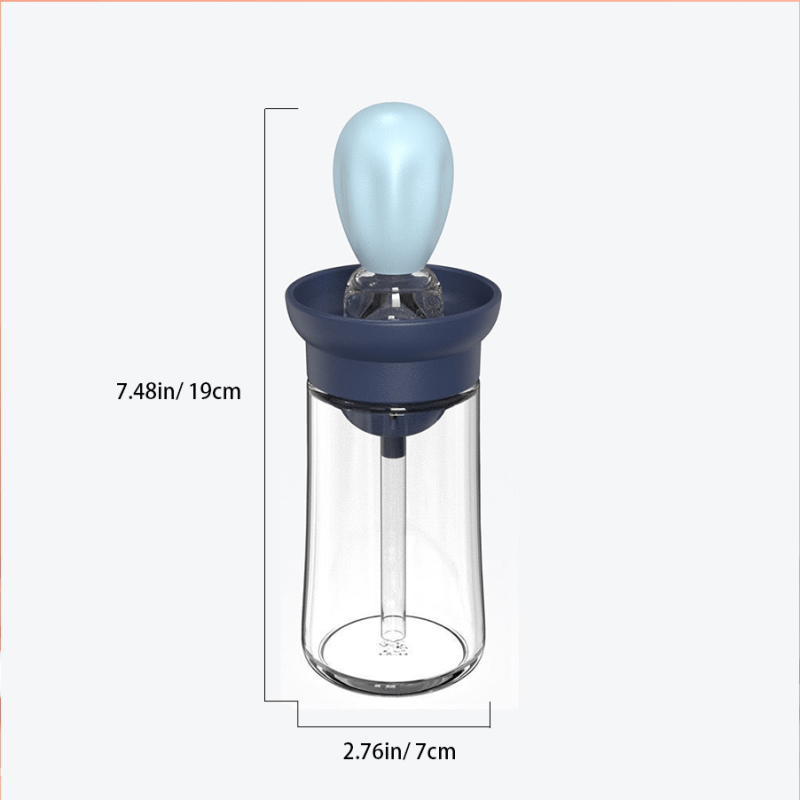 Silicone Dispenser Bottle with Brush for Cooking BBQ Pancake
