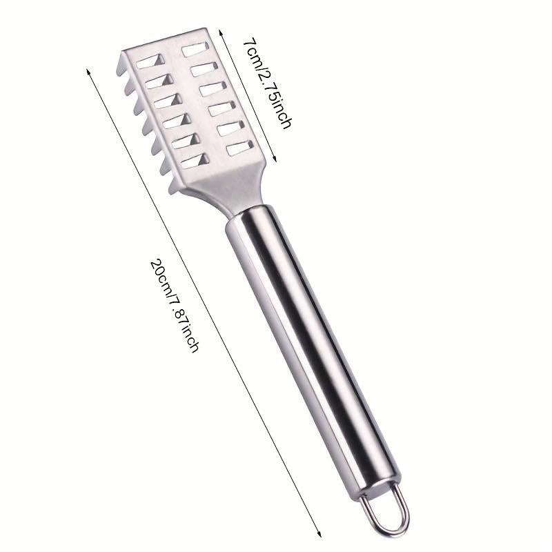 Fish Scaler Remover Stainless Steel Sawtooth Handle Brush