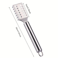 Fish Scaler Remover Stainless Steel Sawtooth Handle Brush