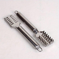 Fish Scaler Remover Stainless Steel Sawtooth Handle Brush