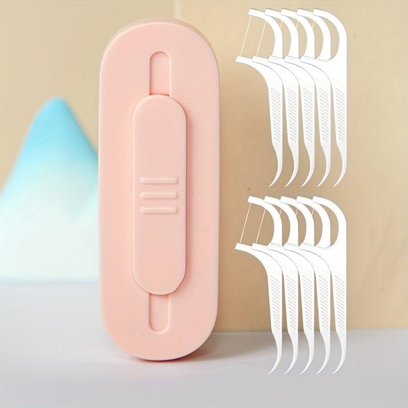 Portable Dental Floss Box Disposable Storage Automatically Pops Up