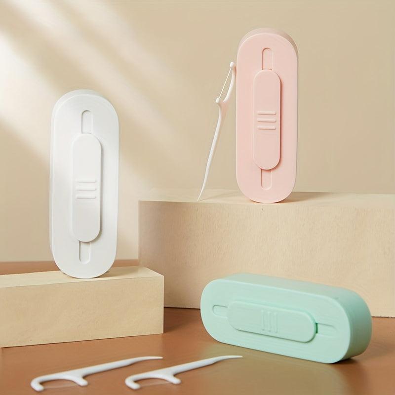 Portable Dental Floss Box Disposable Storage Automatically Pops Up