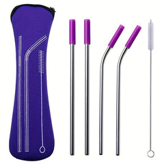 Stainless Steel Straw Set for Healthy Sipping