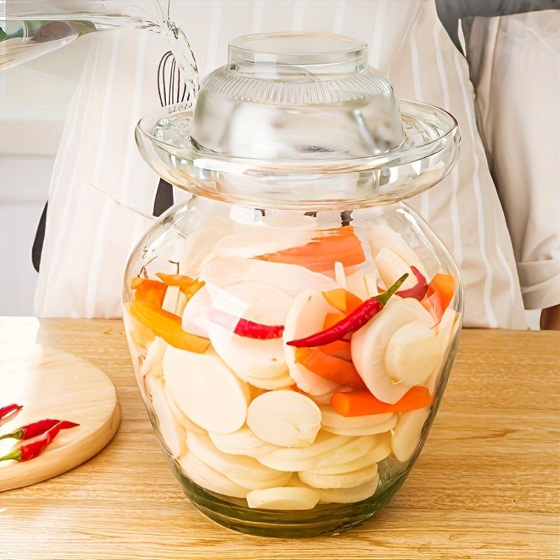 Large Capacity Glass Marinade Jar for Vegetables Sealed and Old Fashioned