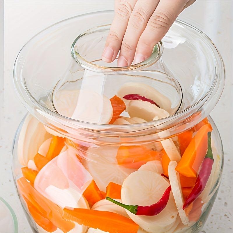 Large Capacity Glass Marinade Jar for Vegetables Sealed and Old Fashioned