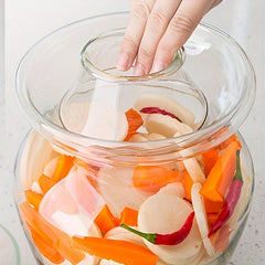 Large Capacity Glass Marinade Jar for Vegetables Sealed and Old Fashioned