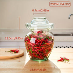 Large Capacity Glass Marinade Jar for Vegetables Sealed and Old Fashioned