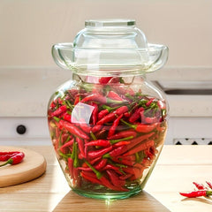 Large Capacity Glass Marinade Jar for Vegetables Sealed and Old Fashioned