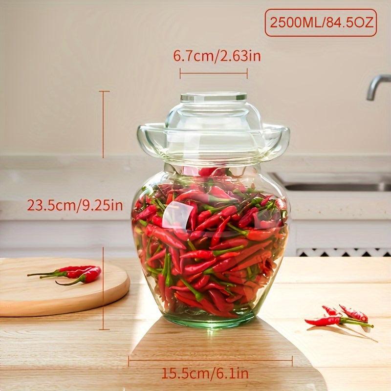Large Capacity Glass Marinade Jar for Vegetables Sealed and Old Fashioned
