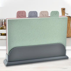 4pcs Wheat Straw Chopping Board Set