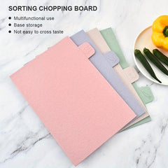 4pcs Wheat Straw Chopping Board Set