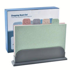4pcs Wheat Straw Chopping Board Set