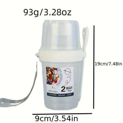 Salad Cup Meal Shaker Cup Plastic Healthy Container With Fork