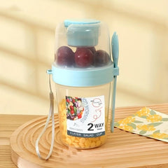 Salad Cup Meal Shaker Cup Plastic Healthy Container With Fork
