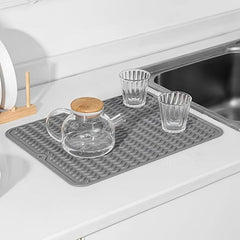 Silicone Dish Drying Mat For Kitchen Counter Sink Refrigerator Drawer
