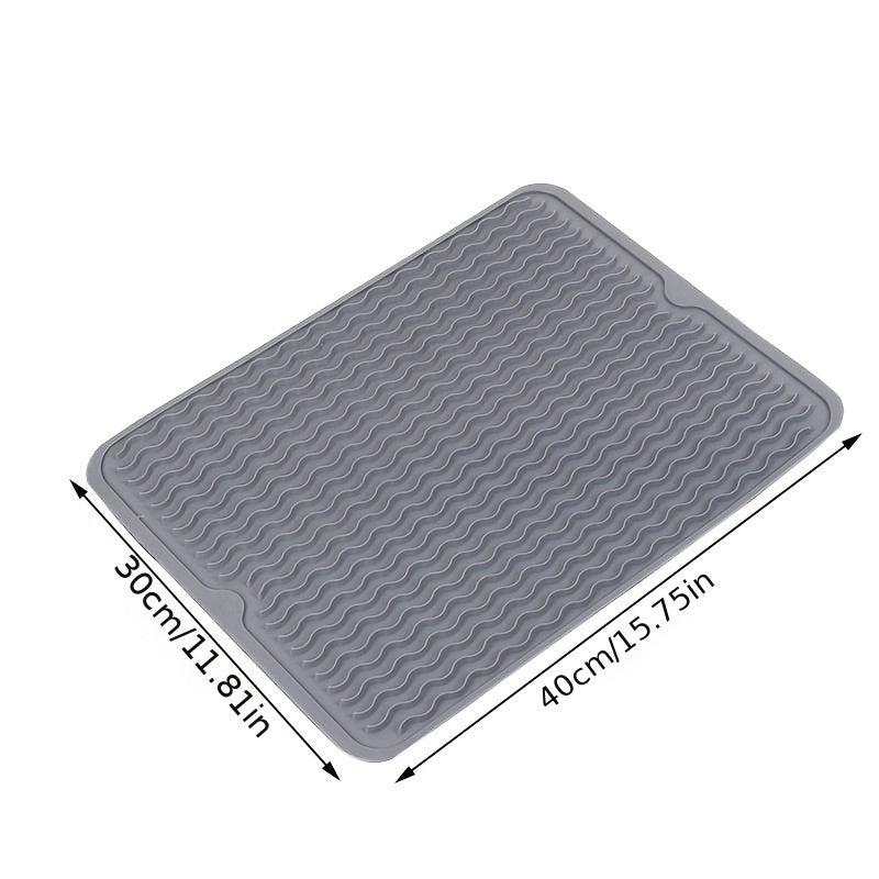 Silicone Dish Drying Mat For Kitchen Counter Sink Refrigerator Drawer