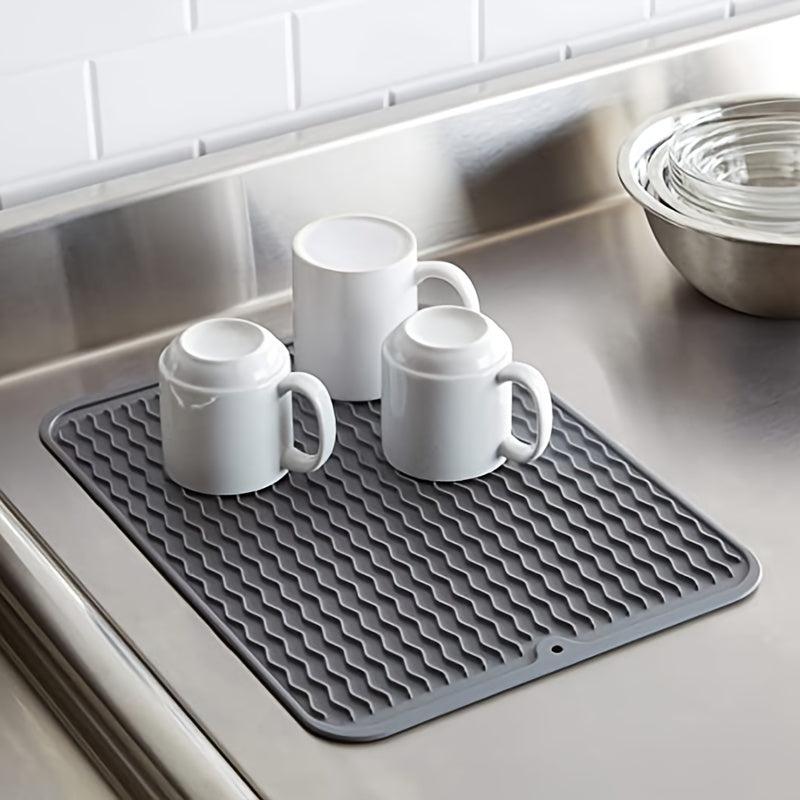 Silicone Dish Drying Mat For Kitchen Counter Sink Refrigerator Drawer