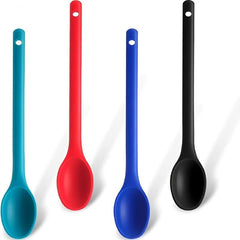 Heat Resistant Silicone Mixing Spoon with Long Handle for Easy Stirring
