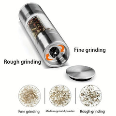 2in1 Pepper Grinder Sea Salt Ginder Stainless Steel Spice Grinder Manual Mill
