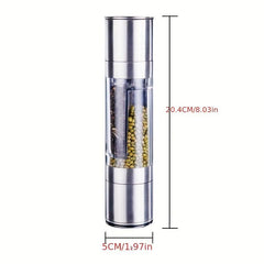 2in1 Pepper Grinder Sea Salt Ginder Stainless Steel Spice Grinder Manual Mill