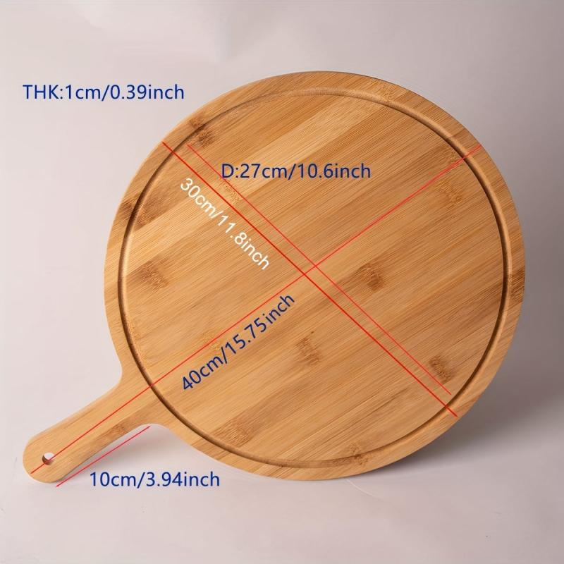 Bamboo Pizza Board Round Cutting Board Kitchen