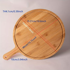 Bamboo Pizza Board Round Cutting Board Kitchen