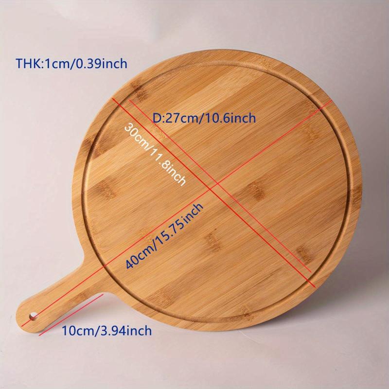 Bamboo Pizza Board Round Cutting Board Kitchen
