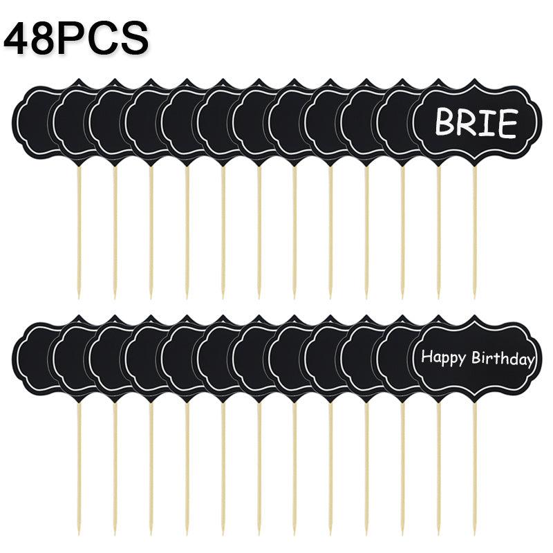 48pcs Cheese Markers for Charcuterie Board Blank Chalkboard Labels Wedding