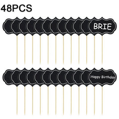 48pcs Cheese Markers for Charcuterie Board Blank Chalkboard Labels Wedding