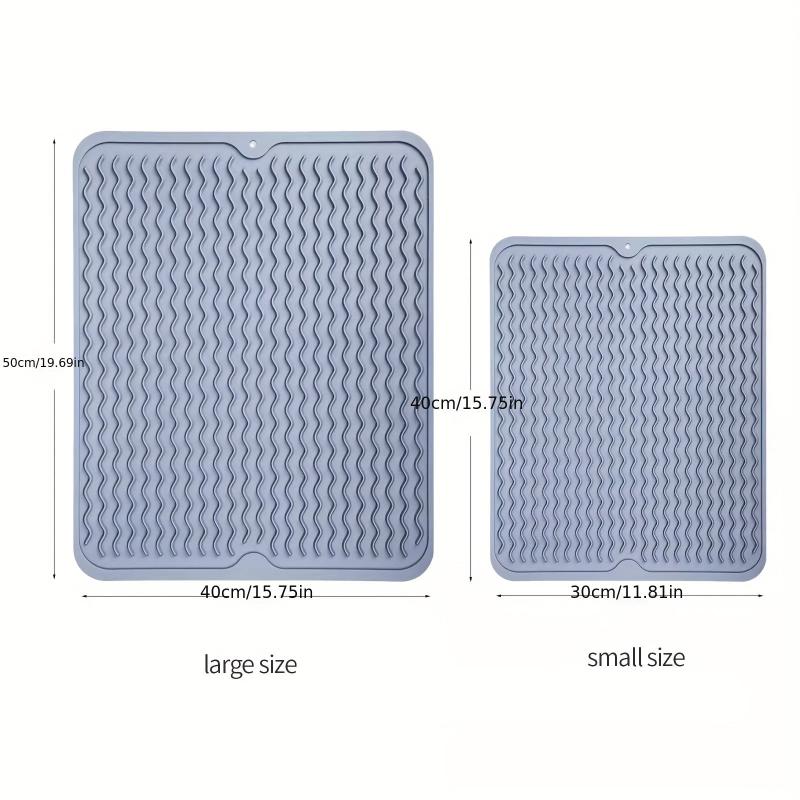 Silicone Dish Drying Mat 30x40cm Easy Clean & Heat Resistant