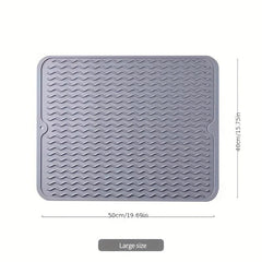 Silicone Dish Drying Mat 30x40cm Easy Clean & Heat Resistant