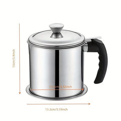 Stainless Steel Oval Bottles Filter Pot With Strainer Tank