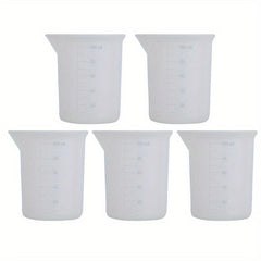 5pcs 100ml Silicone Measuring Cups Squeeze & Pour Liquid Measure Cup DIY Tools