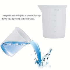 5pcs 100ml Silicone Measuring Cups Squeeze & Pour Liquid Measure Cup DIY Tools